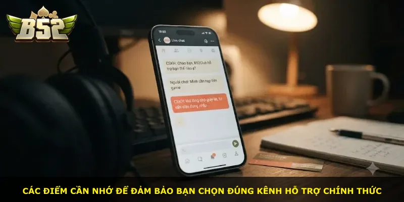 Các điểm cần nhớ để đảm bảo bạn chọn đúng kênh hỗ trợ chính thức
