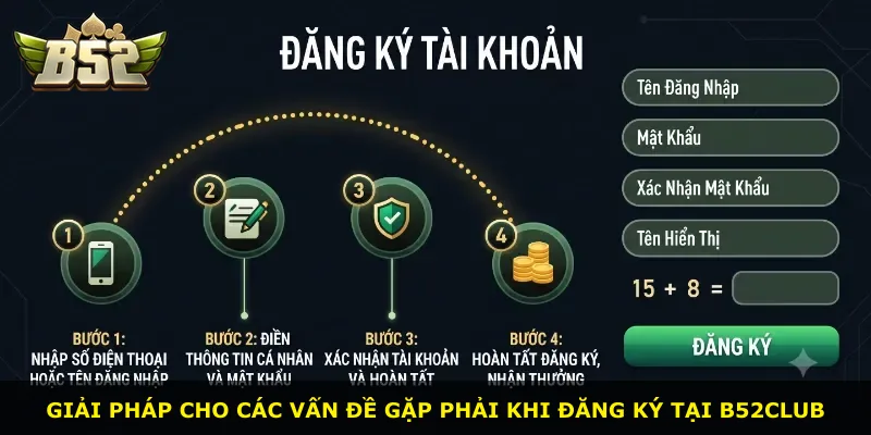 Giải pháp cho các vấn đề gặp phải khi đăng ký tại B52Club