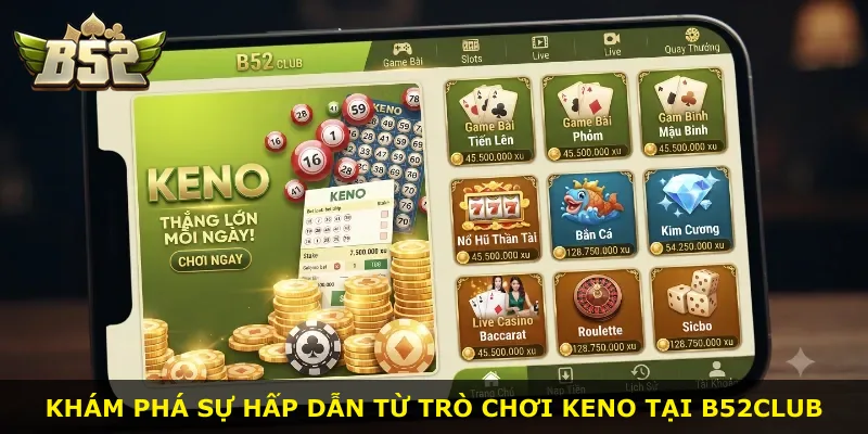 Khám phá sự hấp dẫn từ trò chơi Keno tại B52Club