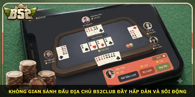 Không gian sảnh Đấu Địa Chủ B52club đầy hấp dẫn và sôi động