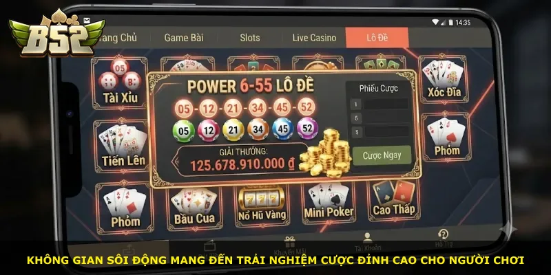 Không gian sôi động mang đến trải nghiệm cược đỉnh cao cho người chơi