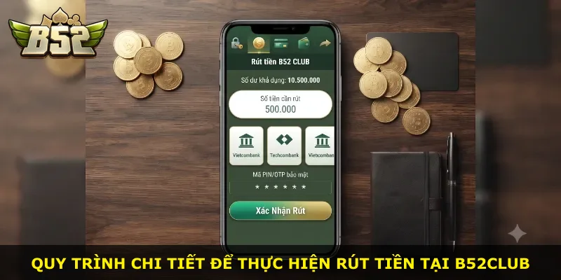 Quy trình chi tiết để thực hiện rút tiền tại B52Club